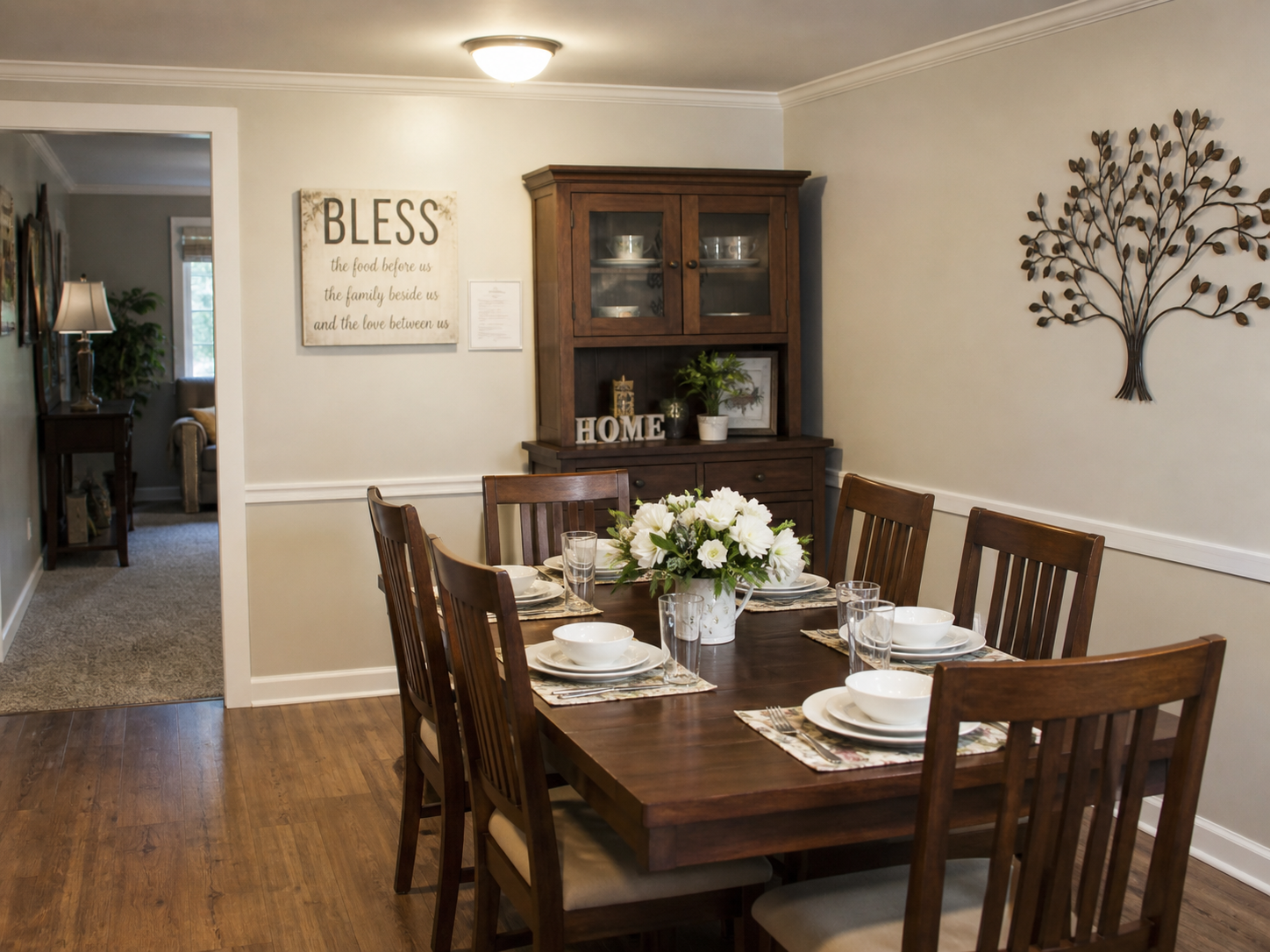 Warm dining room