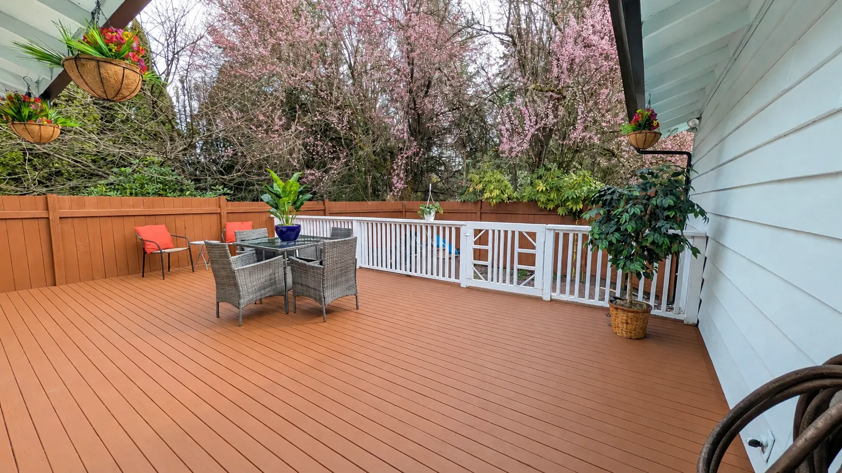 Clean outdoor patio deck at Rest Assured AFH