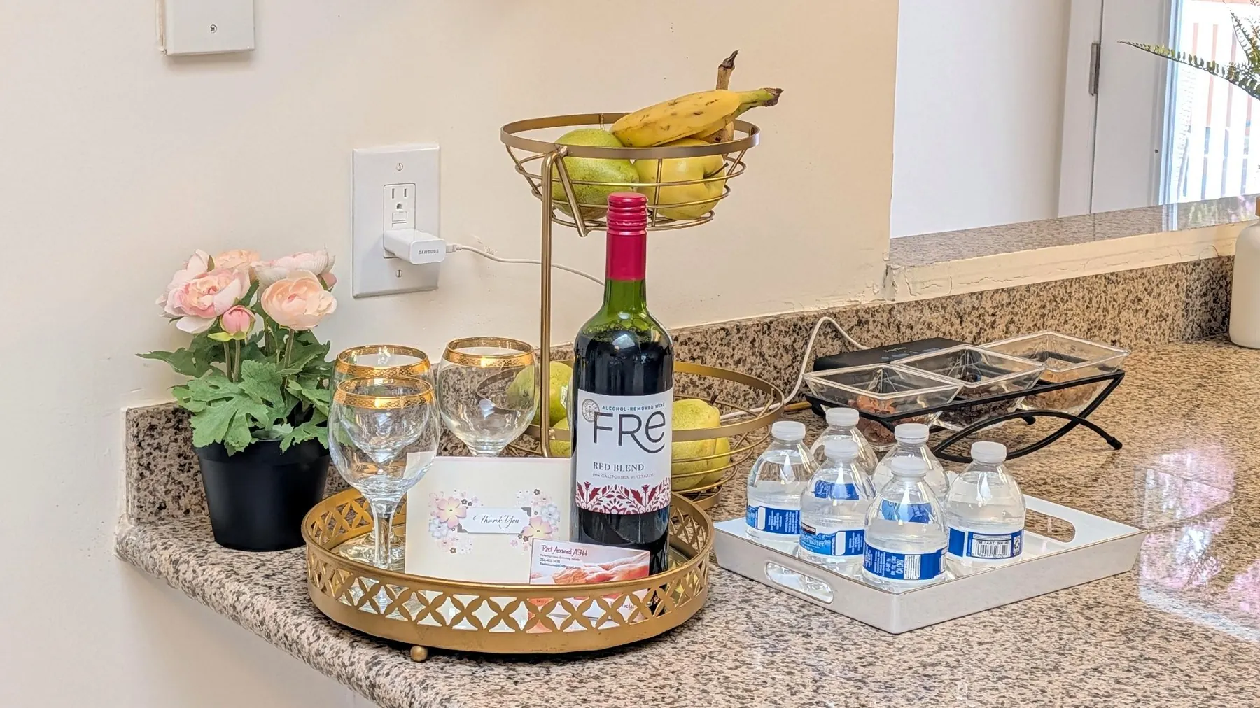 Welcome tray for families and visitors at Rest Assured AFH